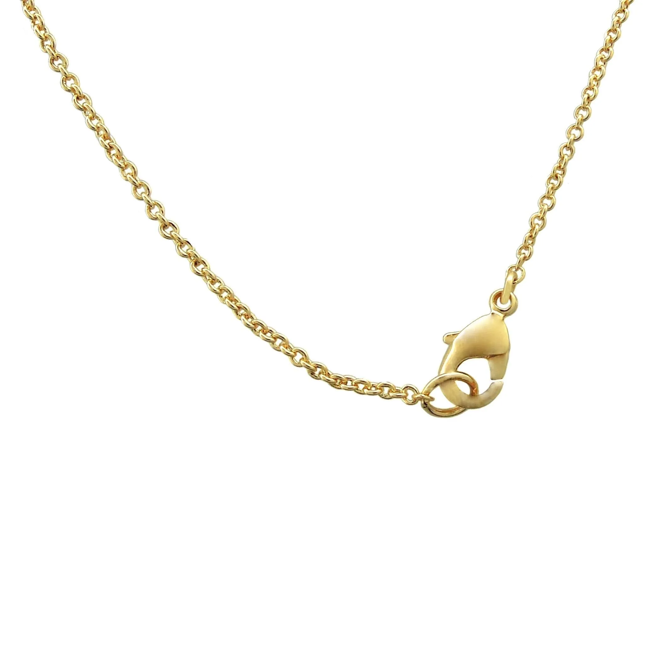 14K Yellow Gold Plated Diamond Accent Initial Pendant-C