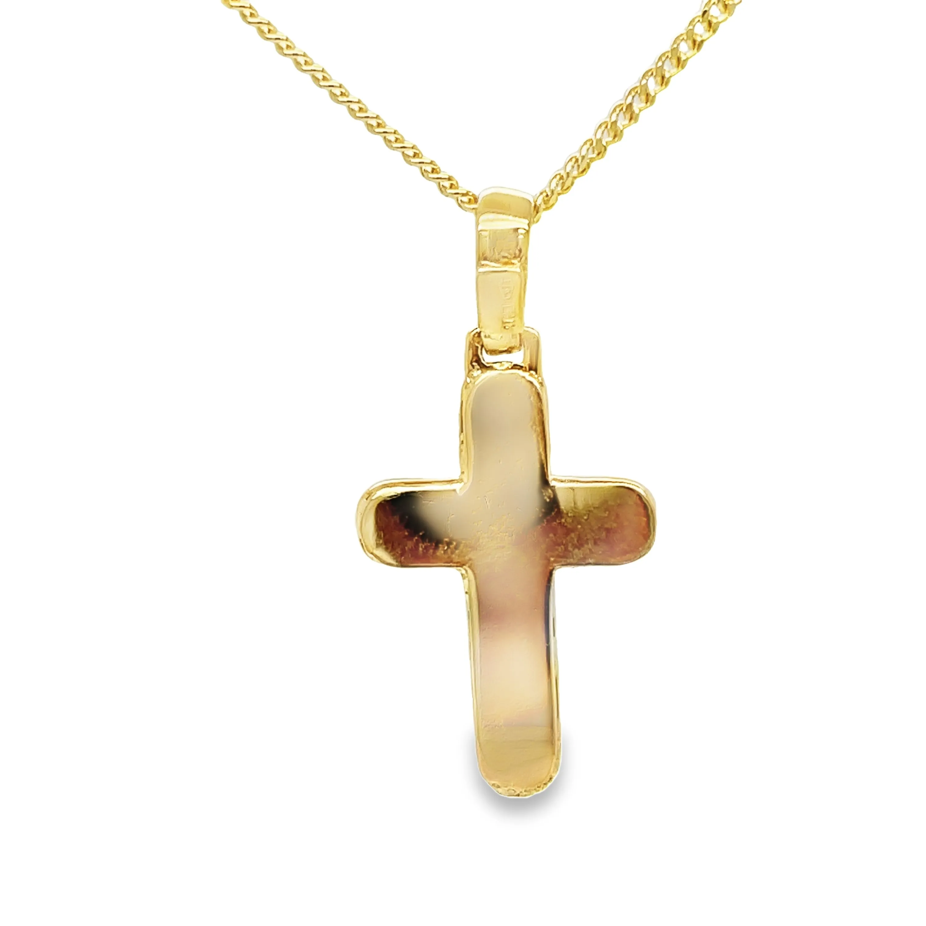 14kt Italian Two-Tone Gold Cross