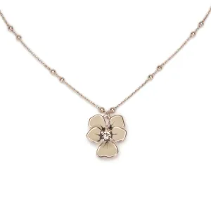 1950s Swarovski Crystal Vintage Flower Necklace: Vinatge Silver Necklace