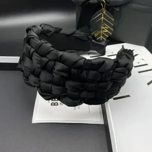 4.5CM Stunning Wide Women Headpiece Satin Cloth Braided Headbands