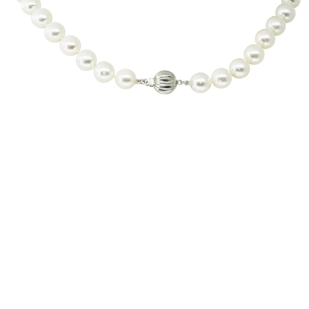 9ct White Gold Cultured Pearl Strand