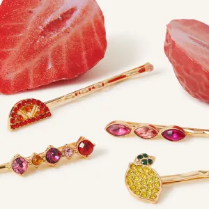 Accessorize London Women's Set of 4 Fruity Slide Pack