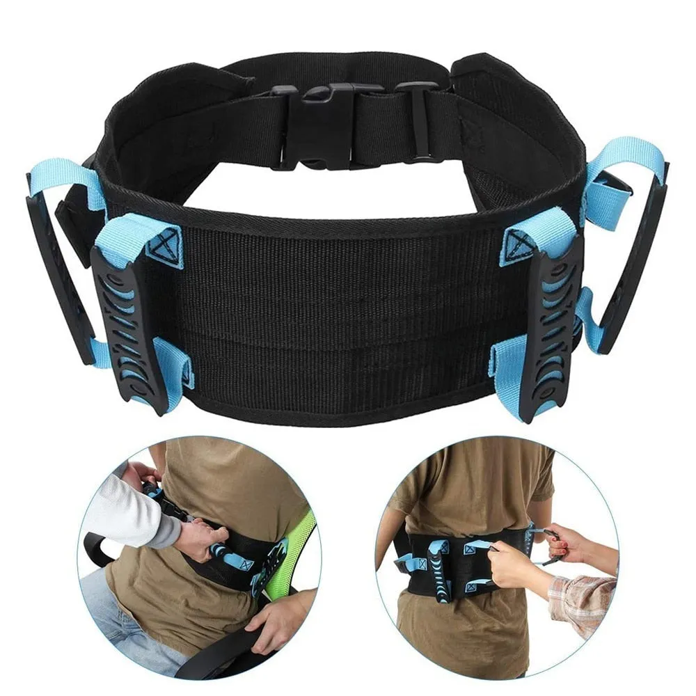 Adjustable Gait Waist Transfer Belt with 6 Pcs Handles and Plastic Release Buckle
