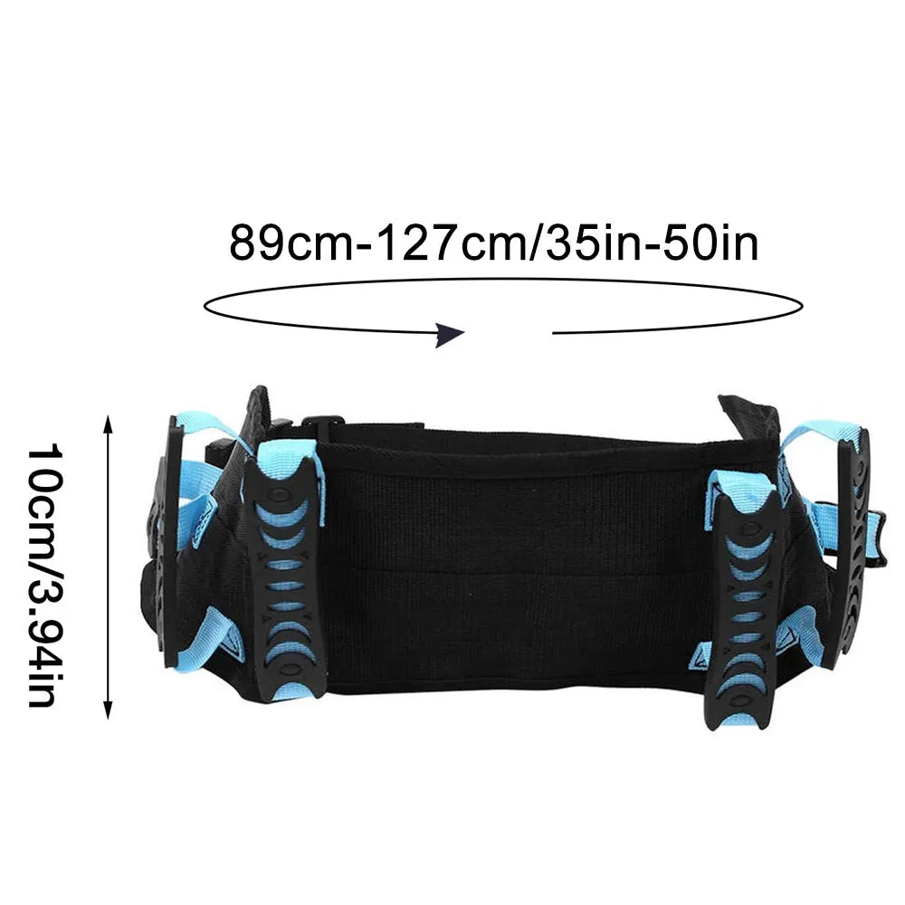 Adjustable Gait Waist Transfer Belt with 6 Pcs Handles and Plastic Release Buckle
