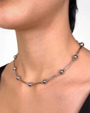 BALL & BAR CHAIN NECKLACE