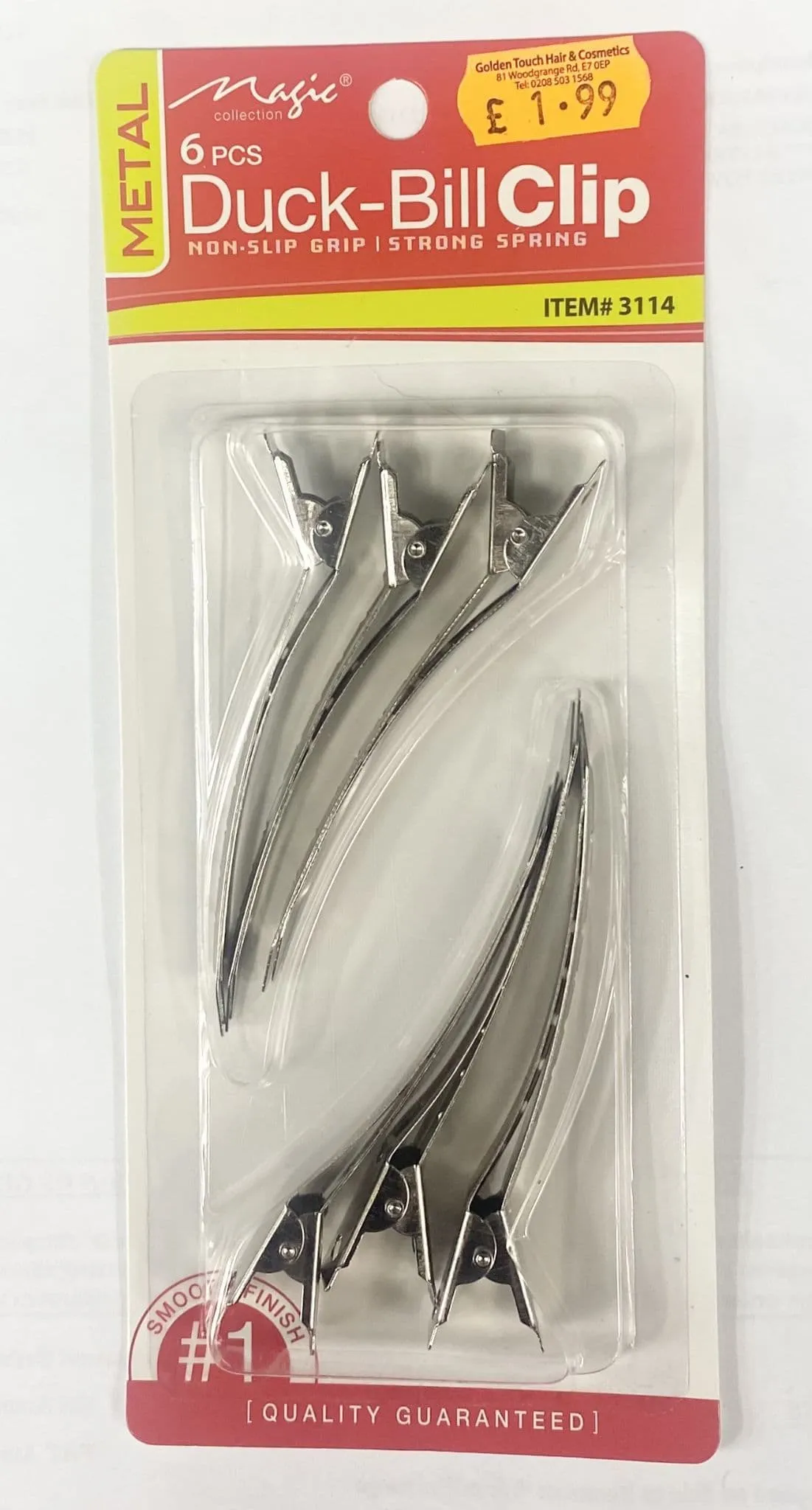 Bee Sales Magic Collection Metal Duckbill Clips 3114