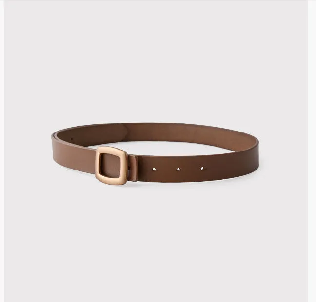 BerriesJam - Ins Versatile Classic Square Buckle Leather Belt