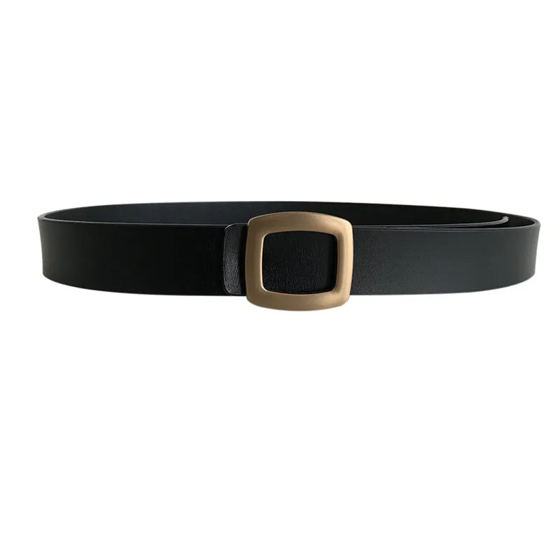 BerriesJam - Ins Versatile Classic Square Buckle Leather Belt