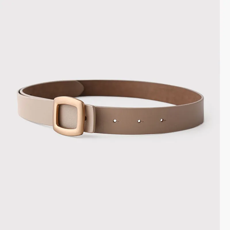 BerriesJam - Ins Versatile Classic Square Buckle Leather Belt