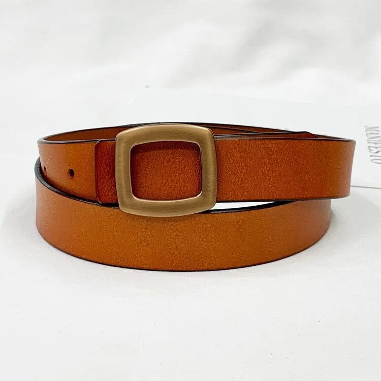 BerriesJam - Ins Versatile Classic Square Buckle Leather Belt