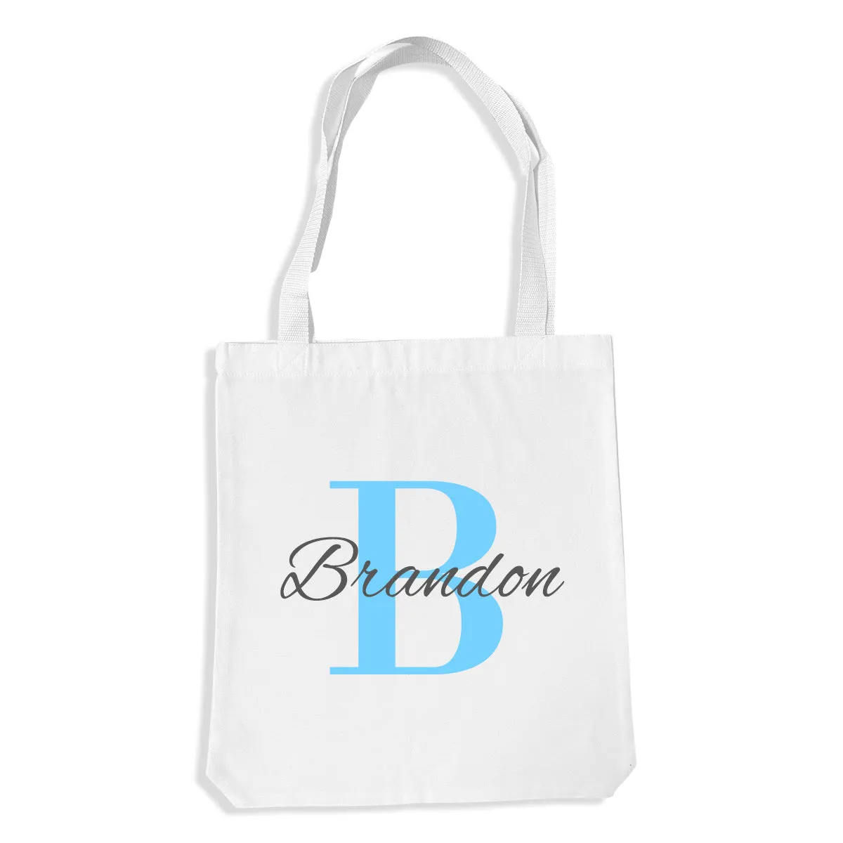 Blue Monogram Premium Tote Bag