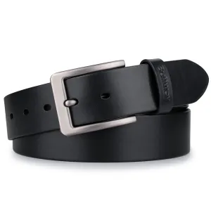 Buffway Leather Belt for Men - Durable Full Grain Men's Belt 1.5", Versatile for Daily Use, with Gift Box