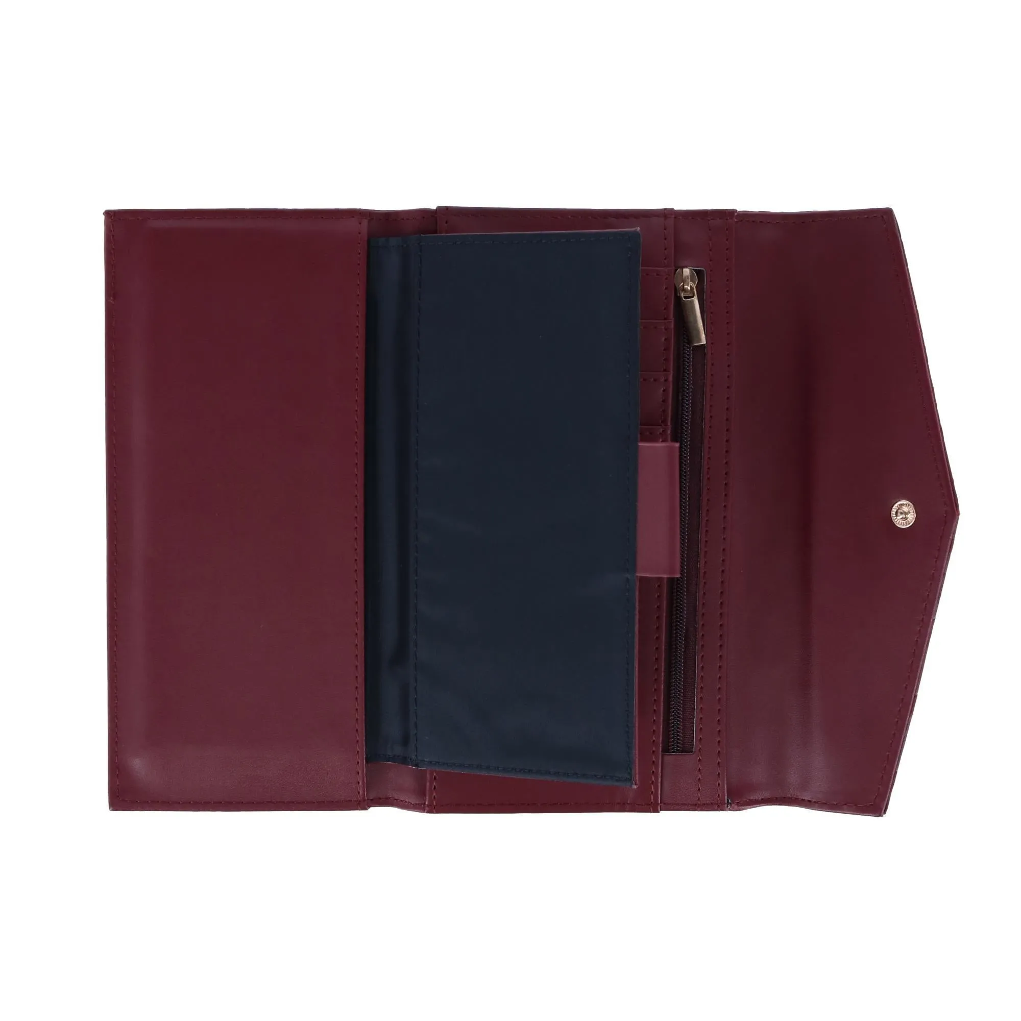 Buxton Women's Tooled Leather Organizer Clutch