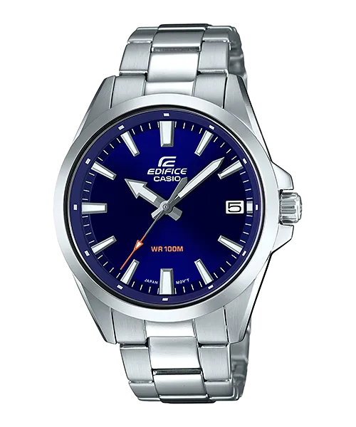 Casio Edifice Chronograph 3-Hand Analog Silver Stainless Steel Watch EFV100D-2A