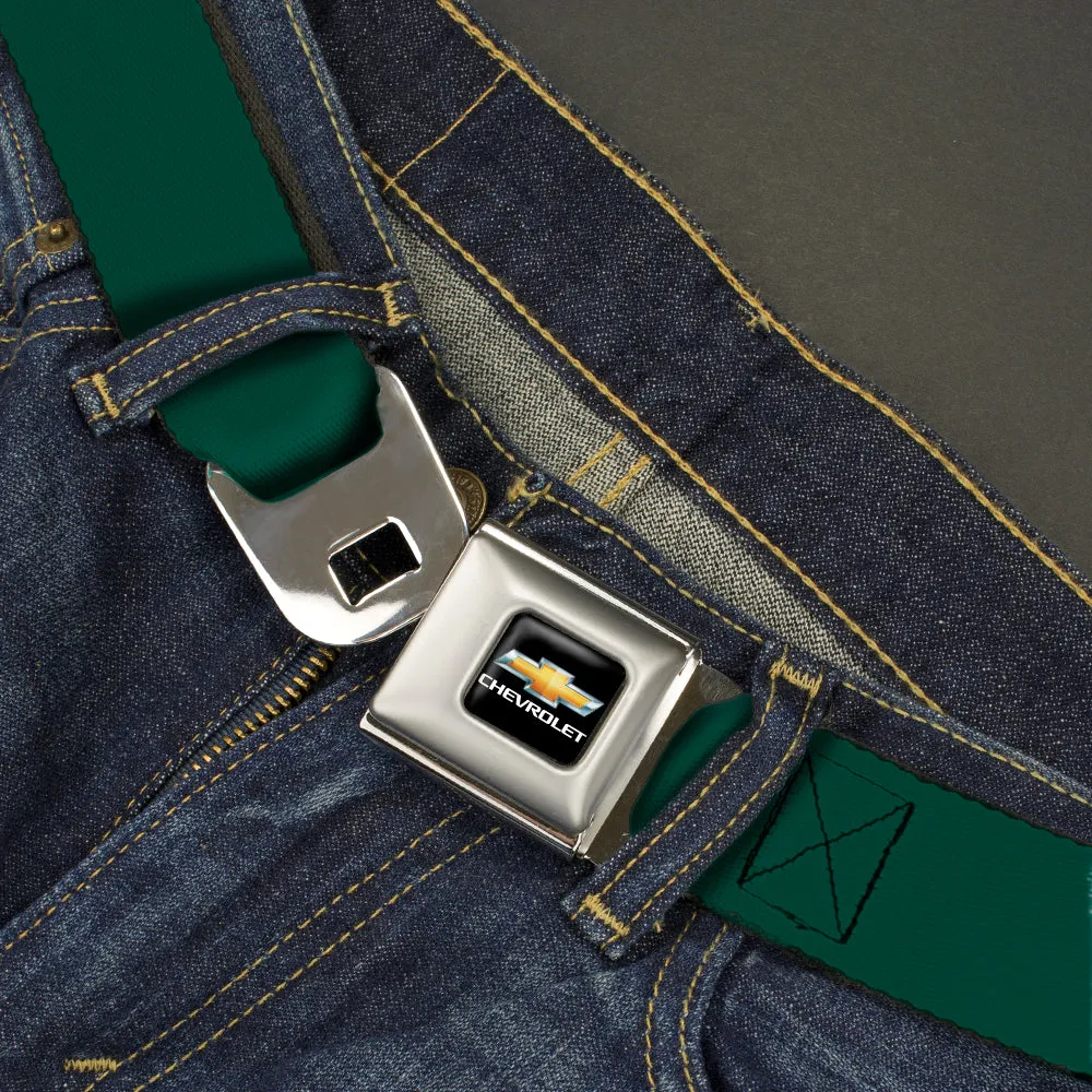 Chevy Bowtie Full Color Black/Gold Seatbelt Belt - Hunter Webbing