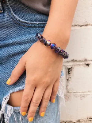 Deep Purple Crystal Bracelet // Large