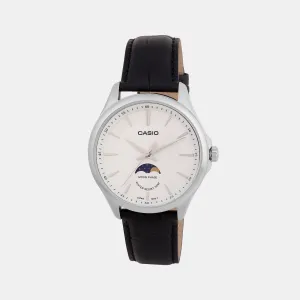 Enticer White Men's Analog Leather Watch A2168 - MTP-M100L-7AVDF