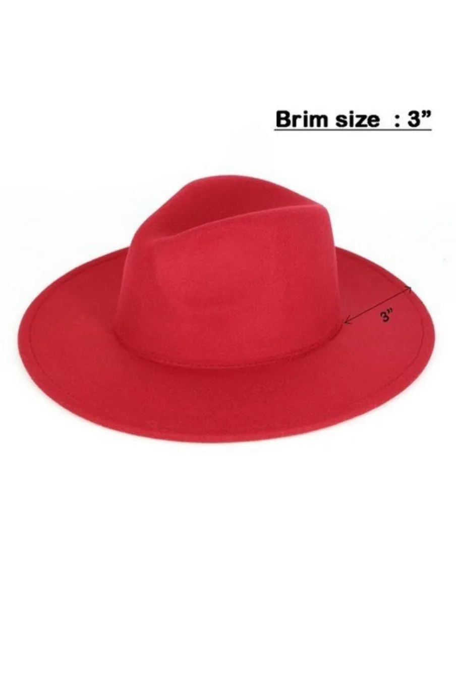 Faith Fedora Felt Hat - Burgundy