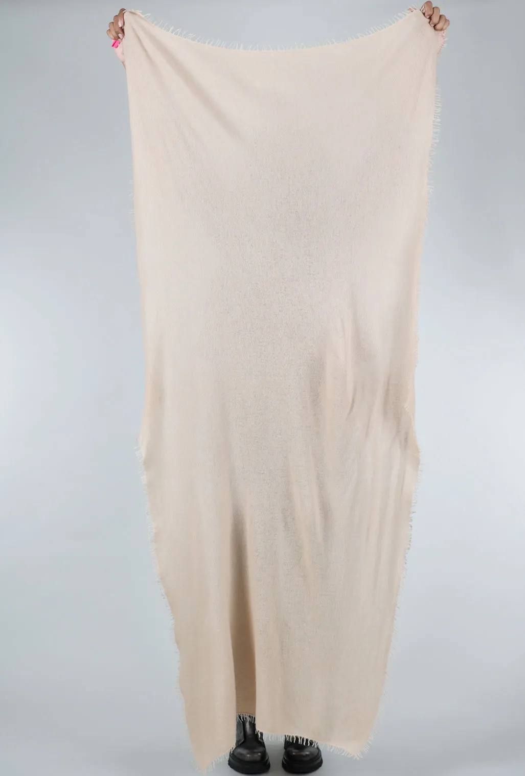 Felted Cashmere Scarf, Warm Sand