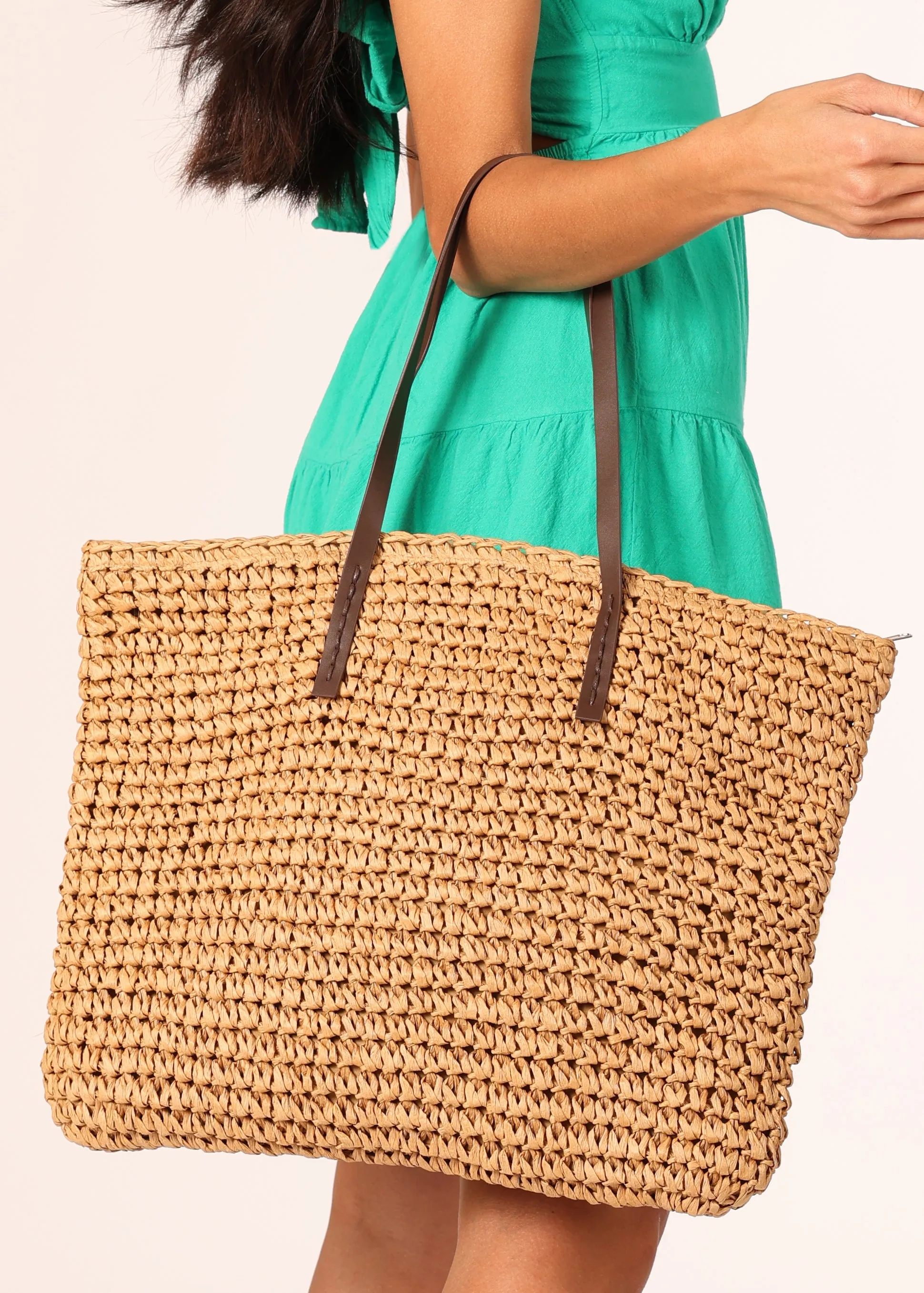 'Fernanda' Tote Bag Made Of Natural Materials