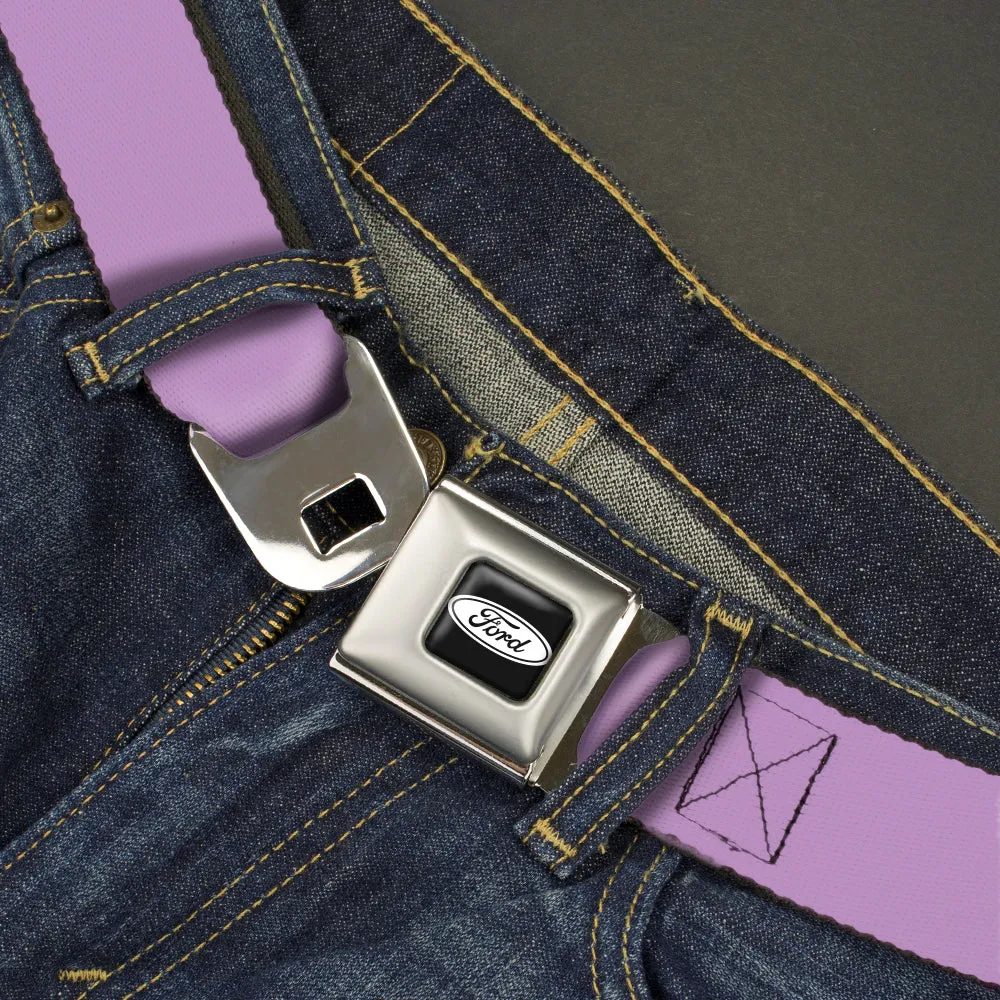 Ford Emblem Seatbelt Belt - Lavender Webbing