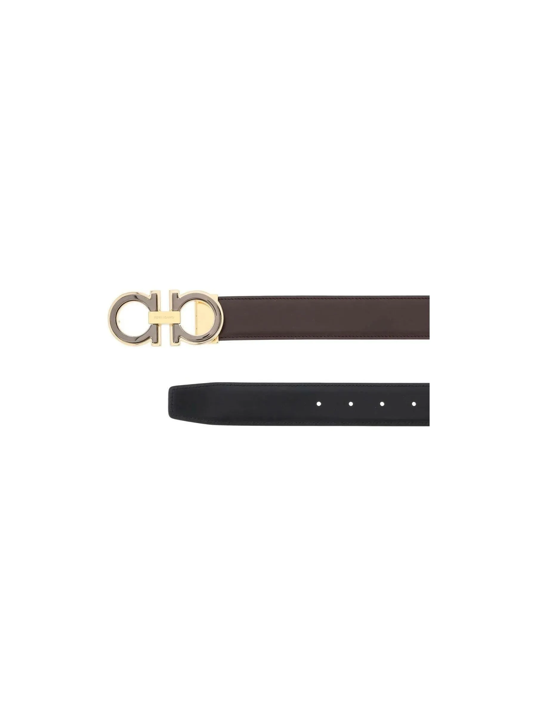 Gancini Reversible Leather Belt