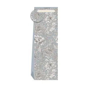 Gift Bag Bottle - Morris & Co Penny Kennedy Slate Chrysanthemum