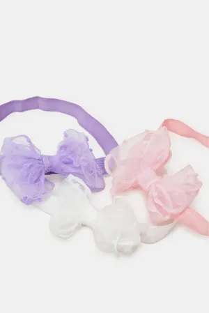 Girls Assorted Embellished Hair Wrap (3 Piece)