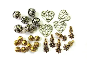 Golden & Silver Beads & Charms Combo