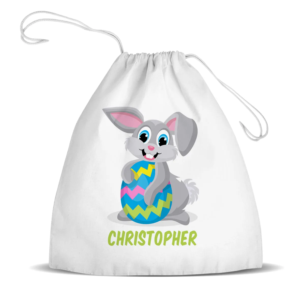 Grey Bunny Premium Drawstring Bag
