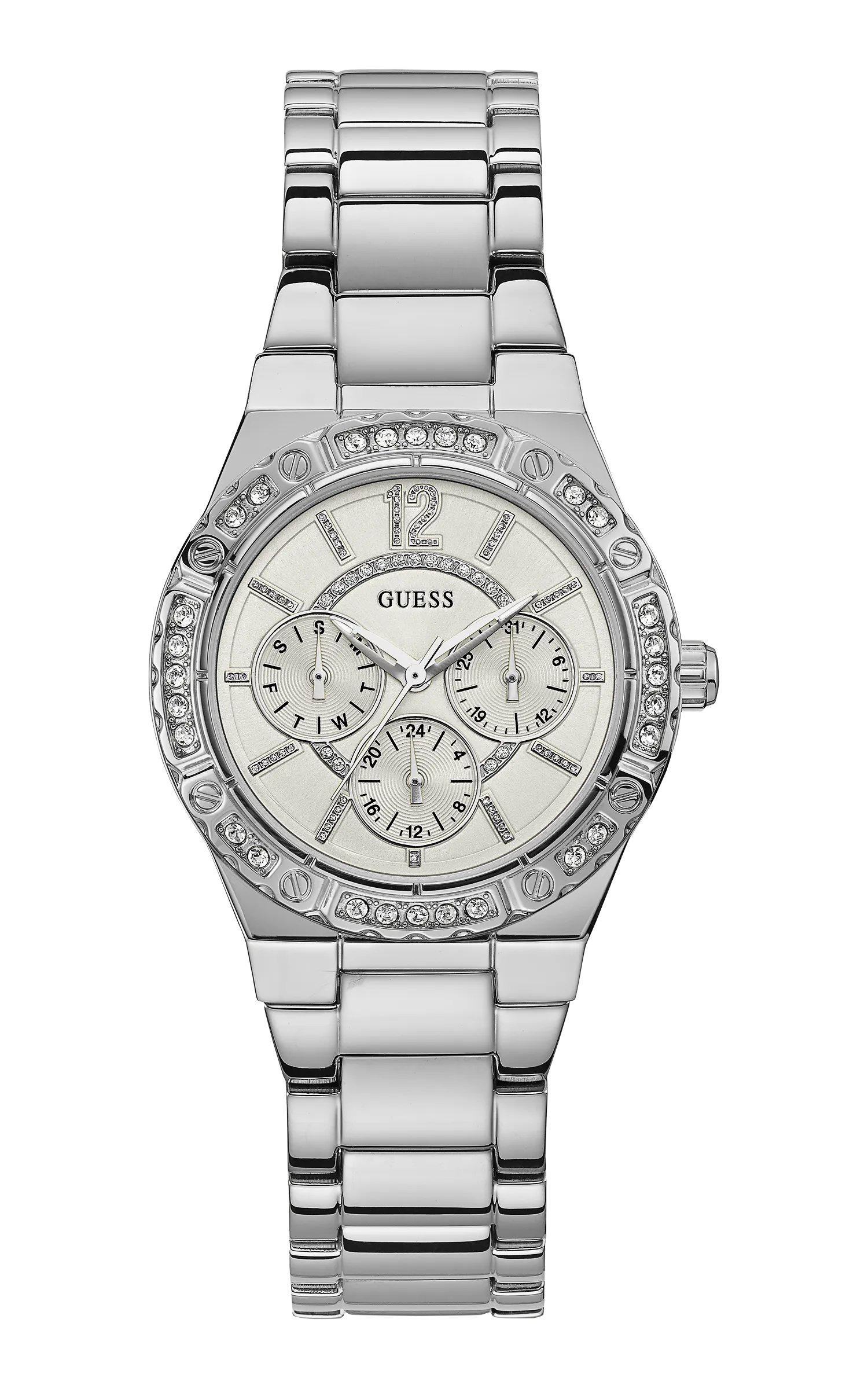 Guess Ladies Silver Multi-function Watch - W0845L1