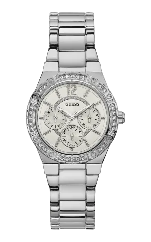 Guess Ladies Silver Multi-function Watch - W0845L1