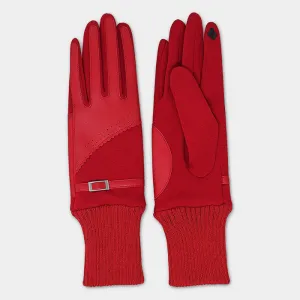 iLLASPARKZ Half Leatherette Buckle Touch Gloves