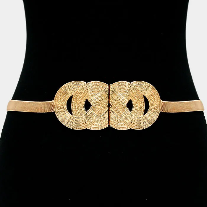 iLLASPARKZ Intertwined metal stretch belt
