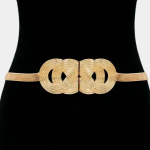 iLLASPARKZ Intertwined metal stretch belt
