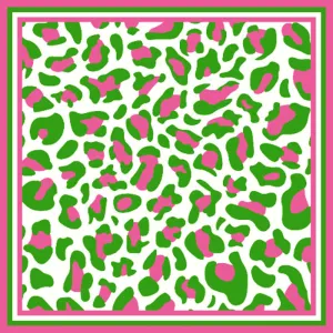 iLLASPARKZ Leopard Pattern Printed Square Silky Satin Scarf Shawl