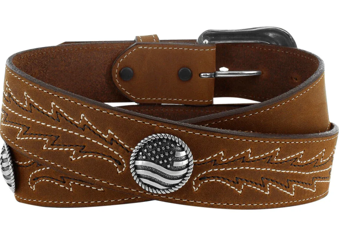 Justin Men's Caddo Leather Brown Belt