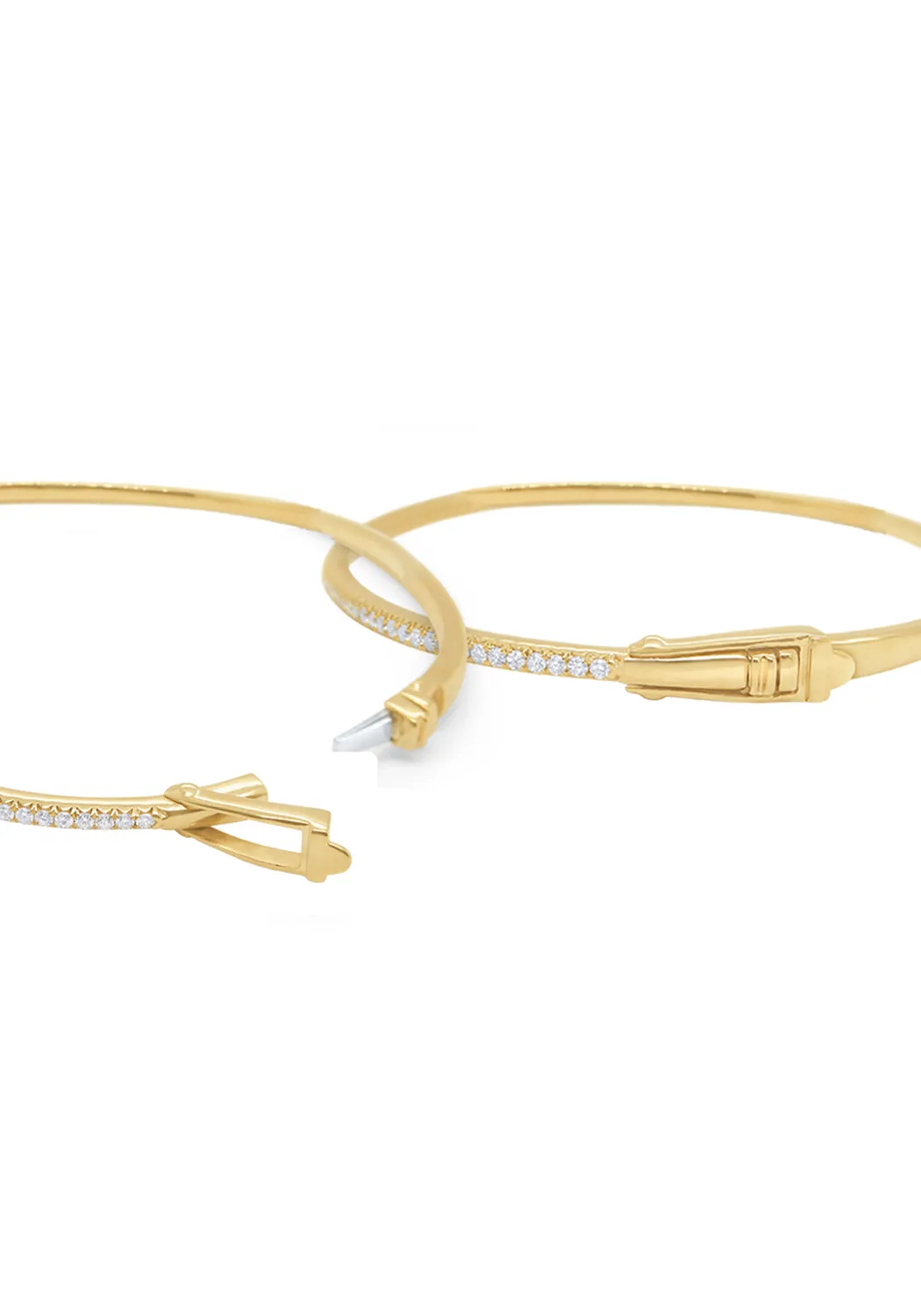 KC Designs 14K Yellow Gold Diamond Tennis Bangle Bracelet