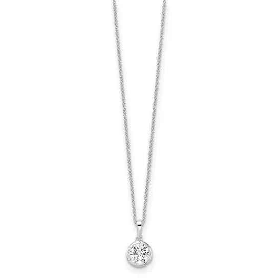 Lab Diamond Solitaire Slide Necklace