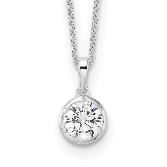 Lab Diamond Solitaire Slide Necklace