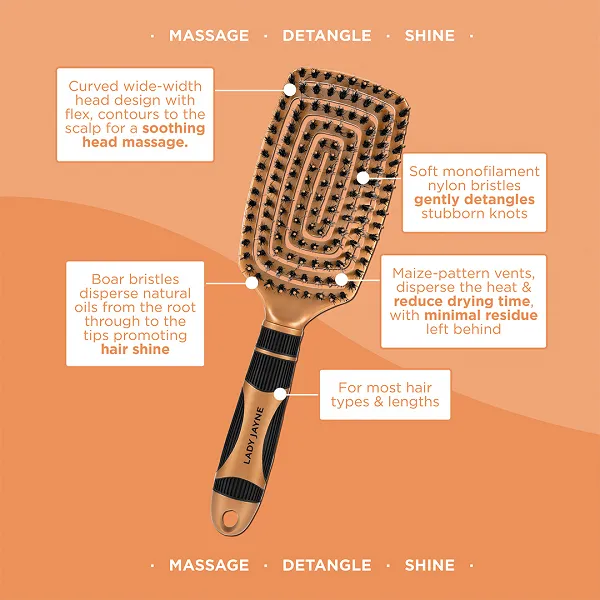 Lady Jayne - Salon Pro Detangling Paddle Hair Brush