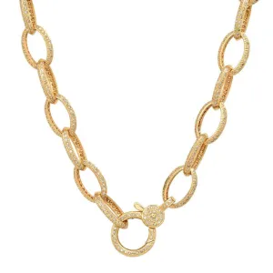 LARGE DIAMOND ENCRUSTED CHAIN, GOLD