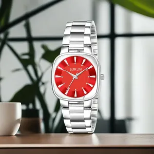 LOREM Red Professional Analog Watch For Women LR304
