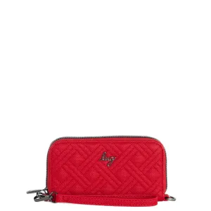 LUG Whirly Matte Luxe VL RFID Wristlet Wallet in Ruby Red