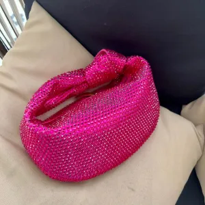 Luxury Designer Knotted Crsytal Rhinestone Diamond Cloud Bag