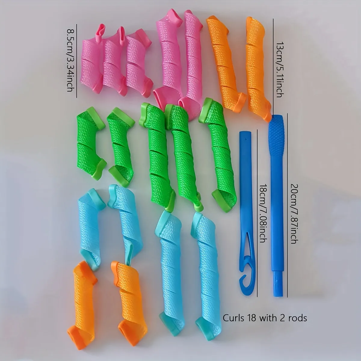 Magic Heatless Spiral Curls Kit with Styling Hooks  Rollers