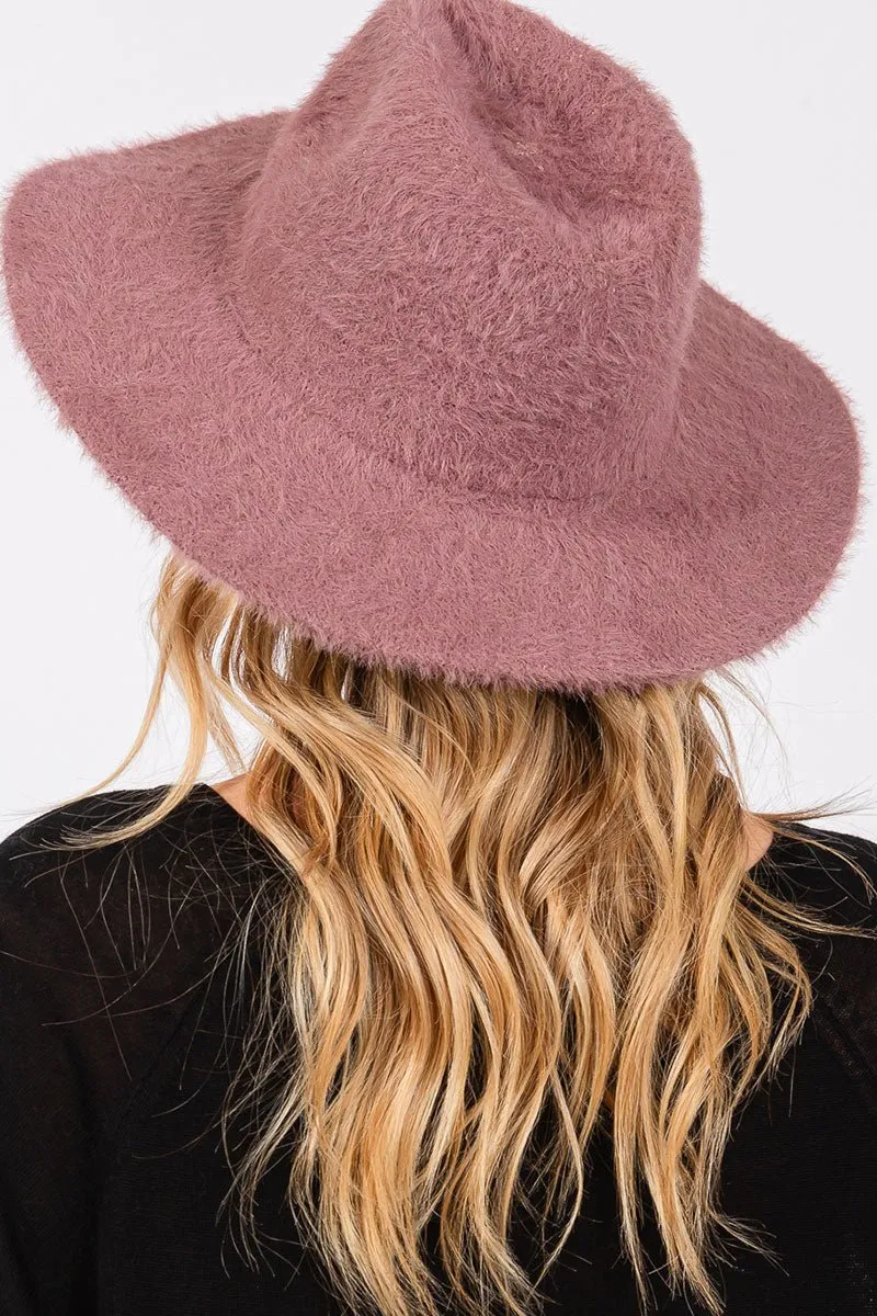 Mauve Fairbanks Fuzzy Fedora
