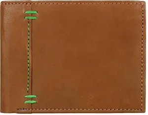 Men Trendy Tan Genuine Leather Wallet (7 Card Slots)