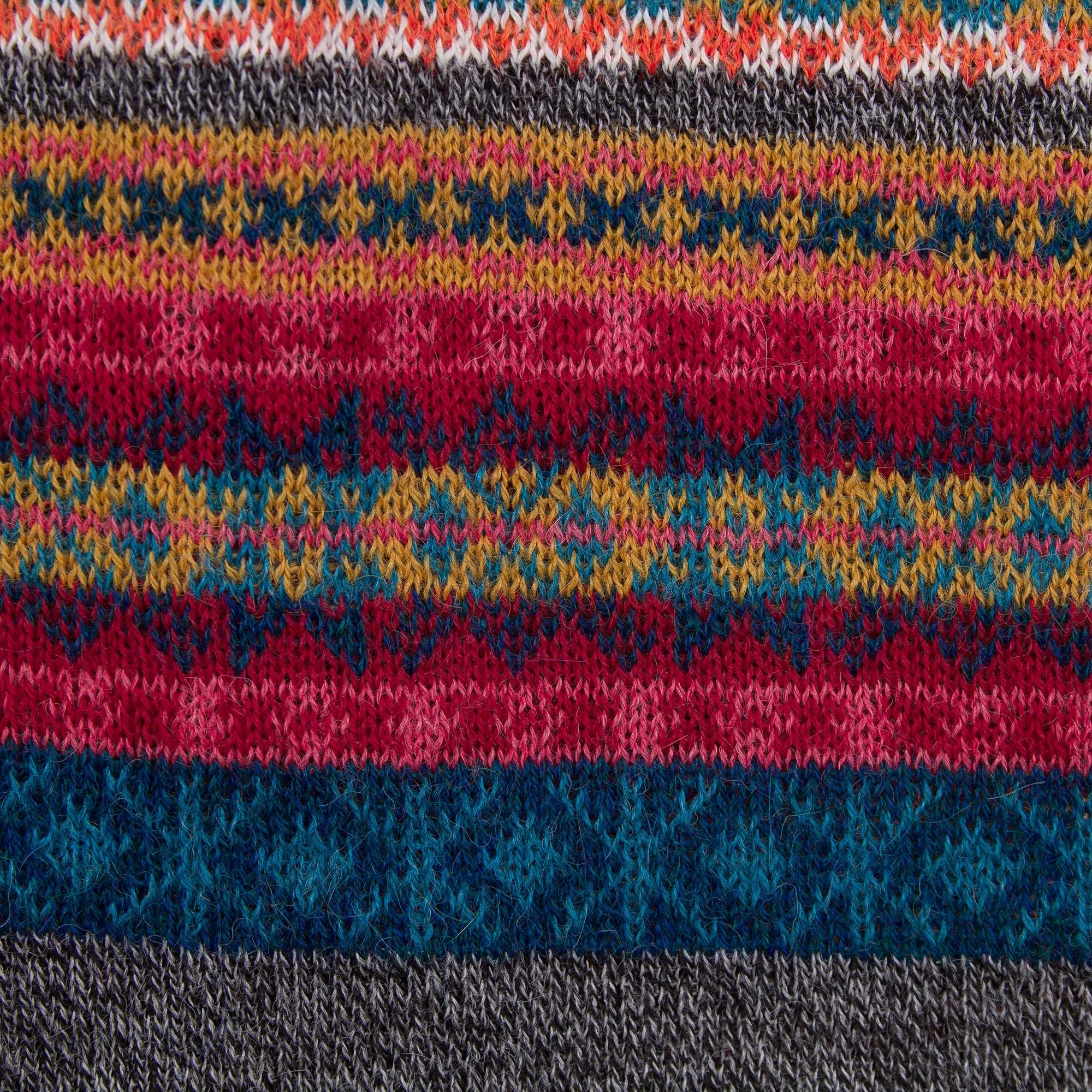 Multicolored Inca Multicolored 100% Alpaca Neck Warmer from Peru