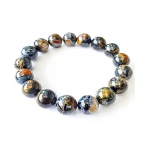 Namibia Natural Pietersite Gemstone Stone Bead Bracelet